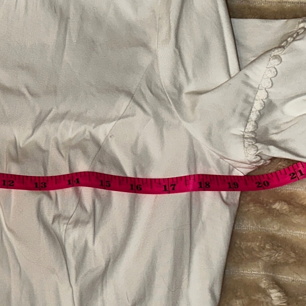 New Carolina Herrera Embroidered Midi Shirt Dress Size 8 - Picture 5 of 13